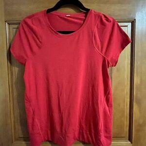 Lululemon Athletica Vibrant Red Short Sleeve Tee